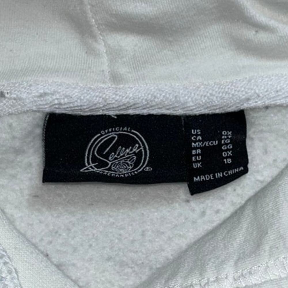 Selena Quintanilla White Hoodie Queen of Cumbia Graphic Pullover Women's XL - Picture 6 of 10